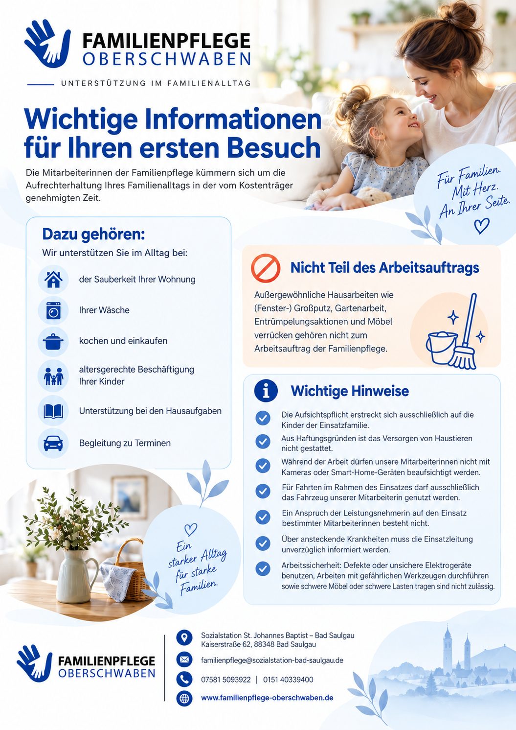Flyer Familienpflege Oberschwaben